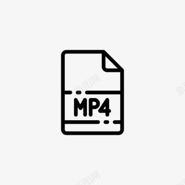 mp4文档扩展名图标图标