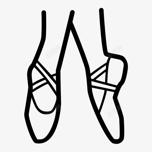 芭蕾拖鞋舞蹈体育图标svg_新图网 https://ixintu.com 体育 舞蹈 芭蕾拖鞋