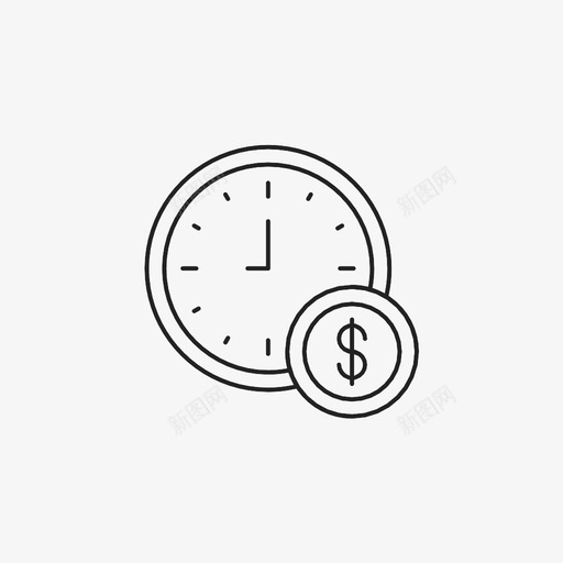 时间金钱时间就是金钱图标svg_新图网 https://ixintu.com 时间就是金钱 时间金钱