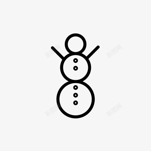 雪人圣诞雪人冬天图标svg_新图网 https://ixintu.com 冬天 圣诞套装3 圣诞雪人 雪人