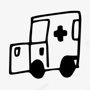 救护车货车急救车图标图标