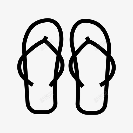 采购产品拖鞋海滩鞋类图标svg_新图网 https://ixintu.com 凉鞋 夏季 旅游 海滩 酒店 采购产品拖鞋 鞋类