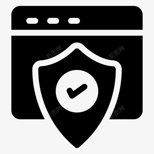 受保护浏览器私有图标svg_新图网 https://ixintu.com 受保护 安全 安全标志符号图标 屏蔽 浏览器 私有 网络