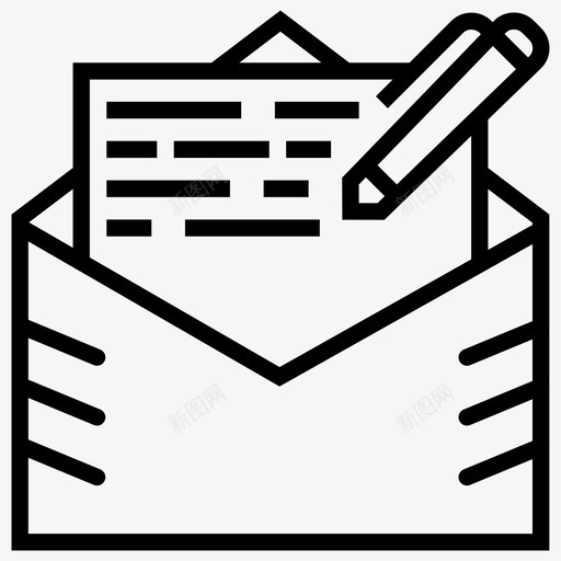 电子邮件信件邮件附件图标svg_新图网 https://ixintu.com 信件 写邮件 提纲收集 电子邮件 邮件附件 钢笔