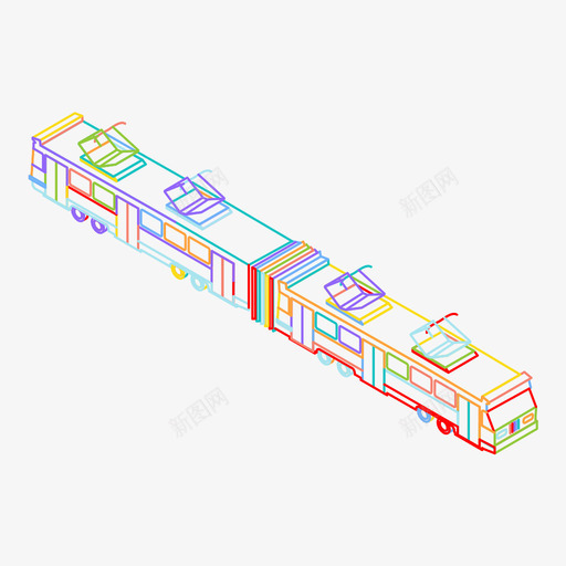 有轨电车自动电动图标svg_新图网 https://ixintu.com 有轨电车 电动 电车 等距 自动