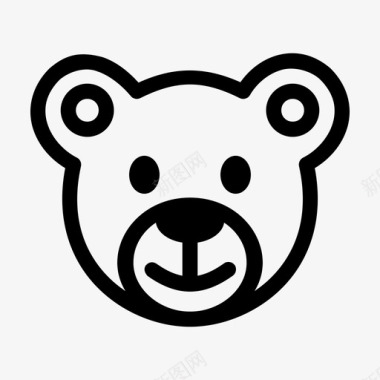 熊动物熊脸图标图标