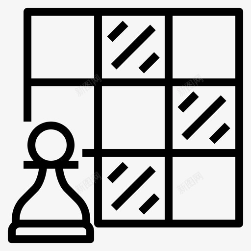 下棋棋盘游戏图标svg_新图网 https://ixintu.com 下棋 棋盘 游戏 爱好