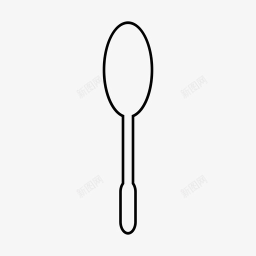 勺子餐具吃的图标svg_新图网 https://ixintu.com 勺子 吃的 汤匙 银器 餐具