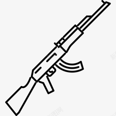 卡拉什尼科夫步枪战斗战争图标图标