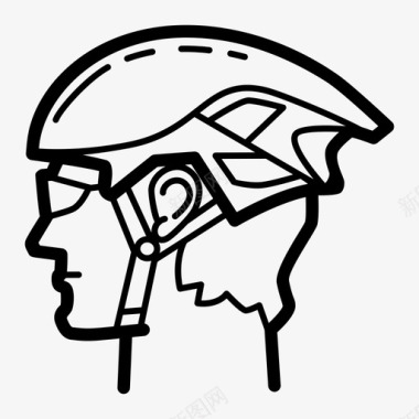 自行车头盔自行车保护图标图标
