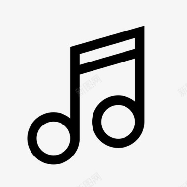 音符声音极简主义音乐图标图标