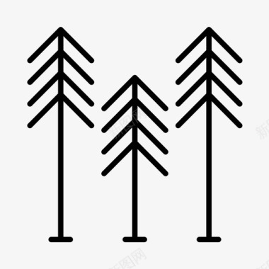 森林公园松树图标图标