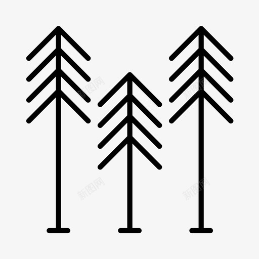 森林公园松树图标svg_新图网 https://ixintu.com 公园 松树 林地 树木 森林