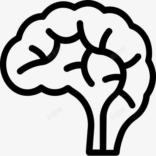 人脑身体部位智力图标svg_新图网 https://ixintu.com 人脑 器官 学校和教育平滑线图标 智力 身体部位
