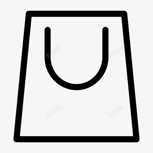 购物袋时尚纸袋图标svg_新图网 https://ixintu.com 时尚 纸袋 购物袋