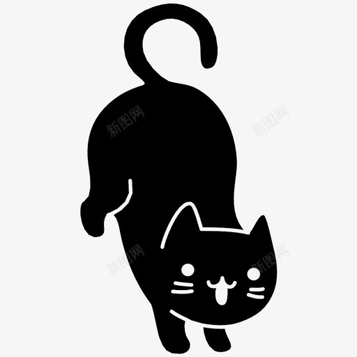 猫杂技可爱猫图标svg_新图网 https://ixintu.com 可爱 宠物 把戏 猫 猫杂技 猫的力量