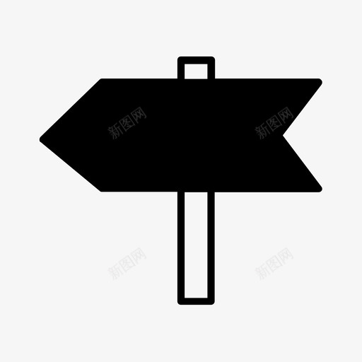 方向标志方向牌左侧图标svg_新图网 https://ixintu.com 左侧 方向标志 方向牌 标志杆 路线图 路线板