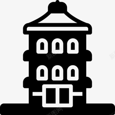 宝塔建筑日语图标图标