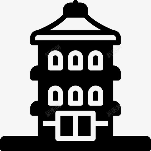 宝塔建筑日语图标svg_新图网 https://ixintu.com 宝塔 建筑 建筑实心 日语