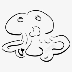 拟人章鱼章鱼生物拟人卡通图标高清图片