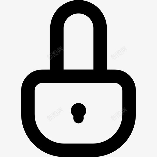 安全挂锁自由用户界面线性图标svg_新图网 https://ixintu.com 安全挂锁 线性 自由用户界面
