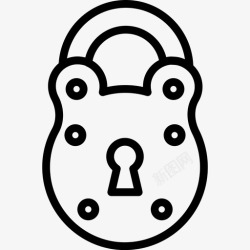 安保项目挂锁防护安全图标高清图片