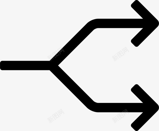 运动箭头决策方向图标svg_新图网 https://ixintu.com 决策 分割 分叉 方向 箭头和填充的框 路线 运动箭头