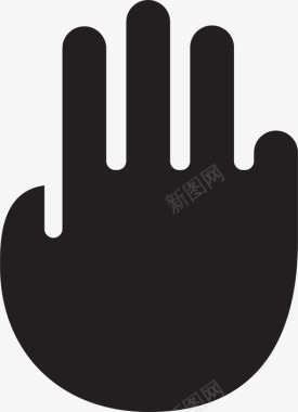 三个手指手势手图标图标