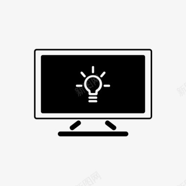 电脑灯泡桌面图标图标