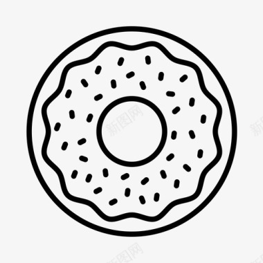 甜甜圈嘉年华马戏团图标图标