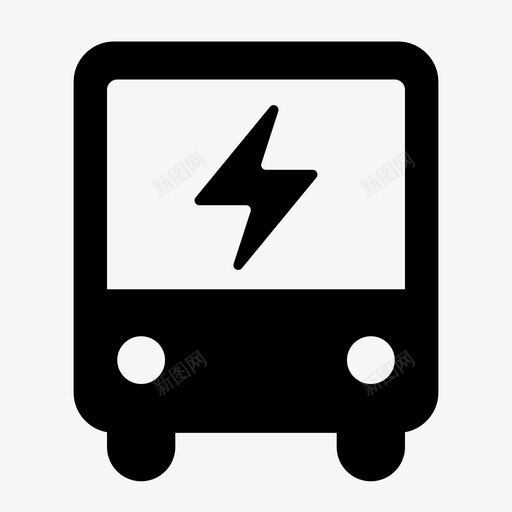 电动巴士通勤电力图标svg_新图网 https://ixintu.com 交通 旅行 电力 电动巴士 通勤