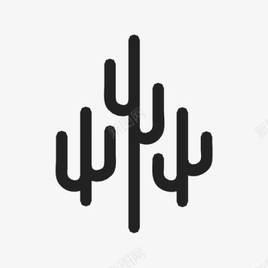 仙人掌沙漠植物图标图标