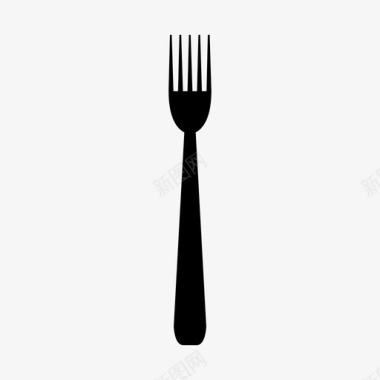 叉子烹饪晚餐图标图标