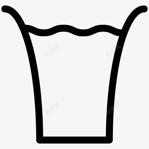 一杯水杯子水容器图标svg_新图网 https://ixintu.com 一杯水 杯子 水容器 轮廓杯和玻璃杯