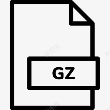 gz文件扩展名格式图标图标