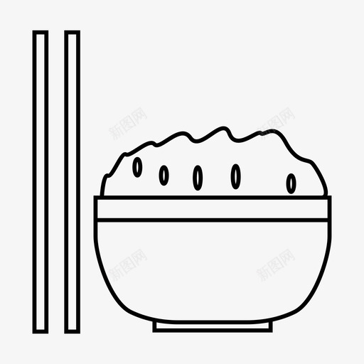 米饭筷子美味图标svg_新图网 https://ixintu.com 筷子 米饭 美味 食物 食物和饮料