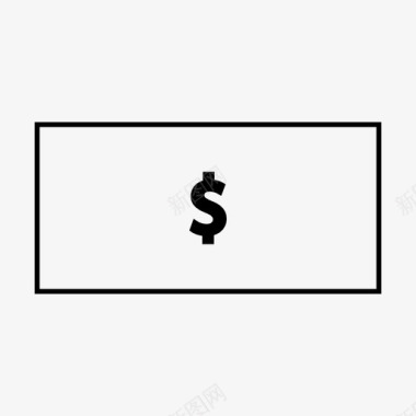 钱现金美元图标图标