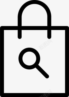 包搜索购物袋手提包图标图标