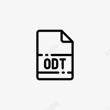 odt文档扩展名图标图标