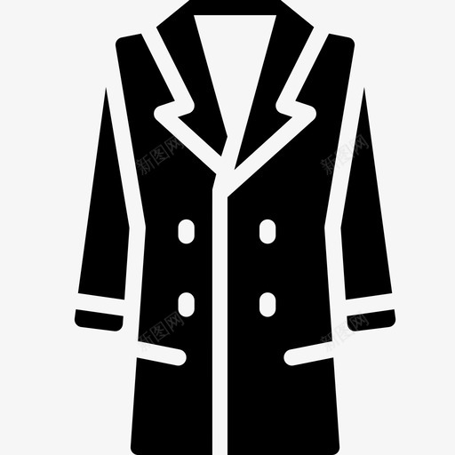 长外套衣服雨衣图标svg_新图网 https://ixintu.com 女式 女式服装 衣服 长外套 雨衣
