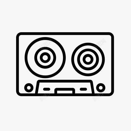 盒式磁带音乐老式图标svg_新图网 https://ixintu.com 复古 播放器 盒式磁带 老式 音乐