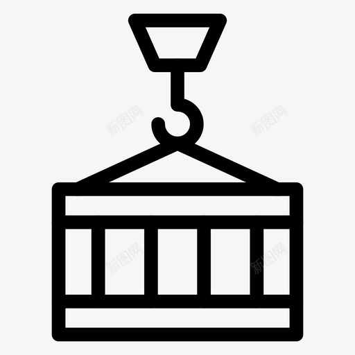 卡车集装箱起重机图标svg_新图网 https://ixintu.com 升降机 卡车 机器 物流配送线图标 起重机 集装箱