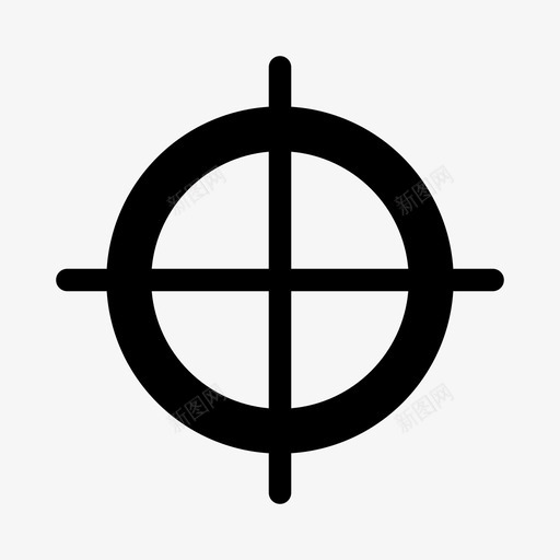 标记目标十字准线图标svg_新图网 https://ixintu.com 十字准线 建筑2 标记 目标