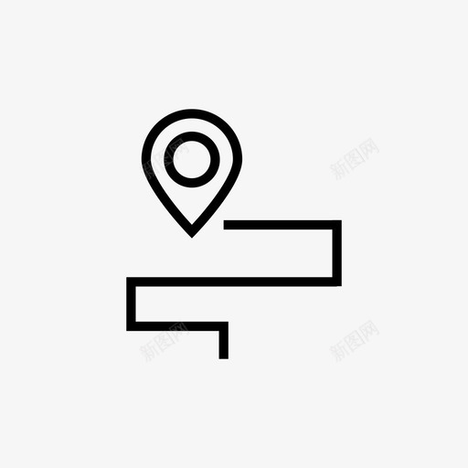 别针地图针路线图标svg_新图网 https://ixintu.com 别针 地图针 路线