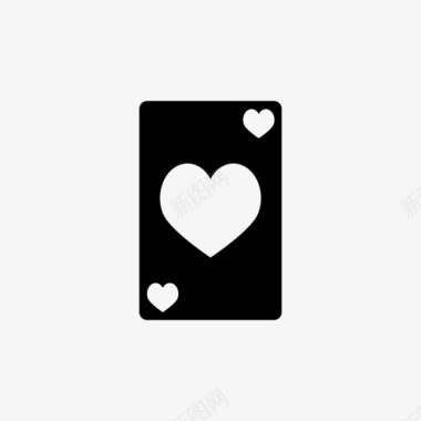赌博卡心脏扑克牌图标图标