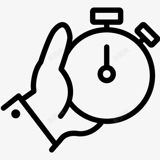 秒表时钟指针图标svg_新图网 https://ixintu.com 体育活动 分钟 指针 时钟 秒表 计时器 运动