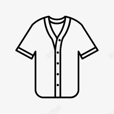 棒球球衣服装时尚图标图标