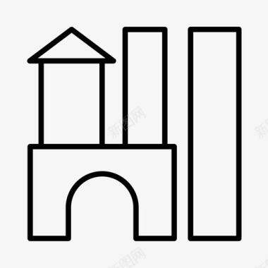 积木儿童玩具图标图标