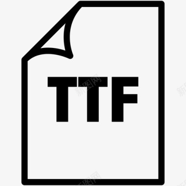 ttf扩展名文件图标图标