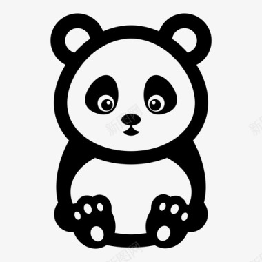 熊猫熊动物图标图标